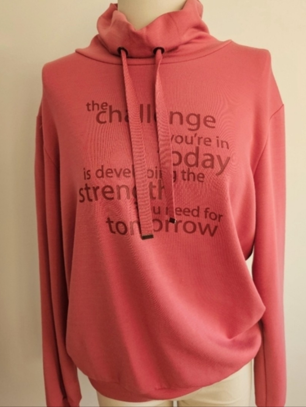 Women’s Coral Pink Pullover WithPrint